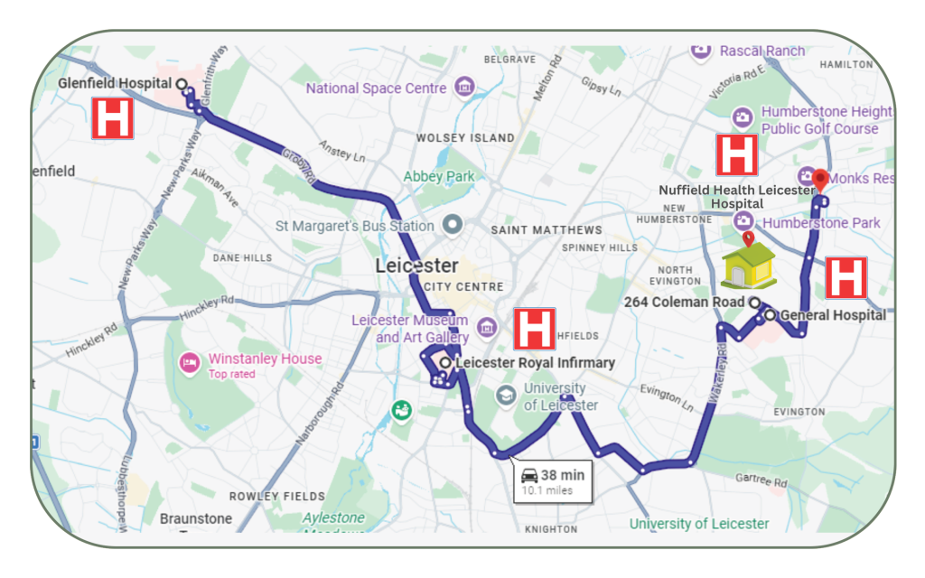 Leicester map